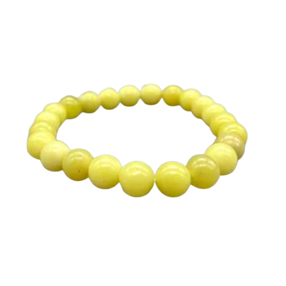 Butter Jade 8mm Gemstone Bead Bracelet 💛 – natural crystal bracelet for prosperity, nurturing, and inner peace