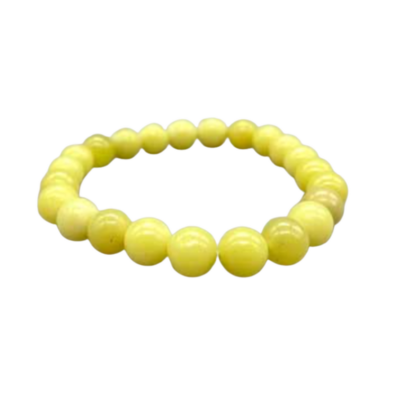 Butter Jade 8mm Gemstone Bead Bracelet 💛 – natural crystal bracelet for prosperity, nurturing, and inner peace