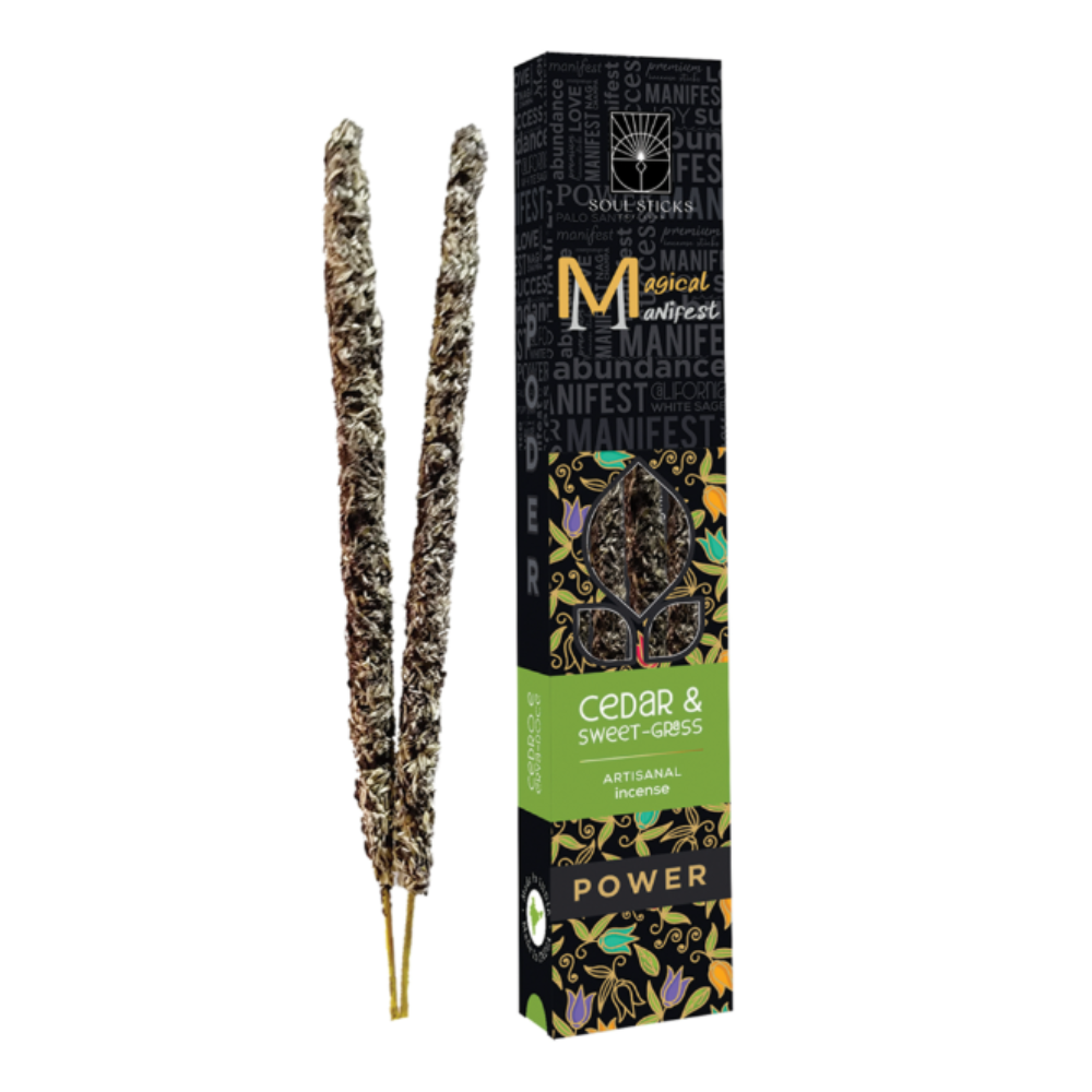 Cedar & Sweetgrass Power Incense | Magical Manifest Handcrafted Ritual Sticks