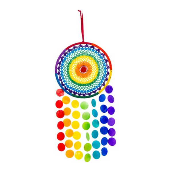 Chakra shell woven dreamcatcher
