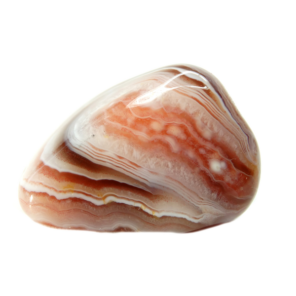 Crazy Lace Agate tumbled stone with banded patterns