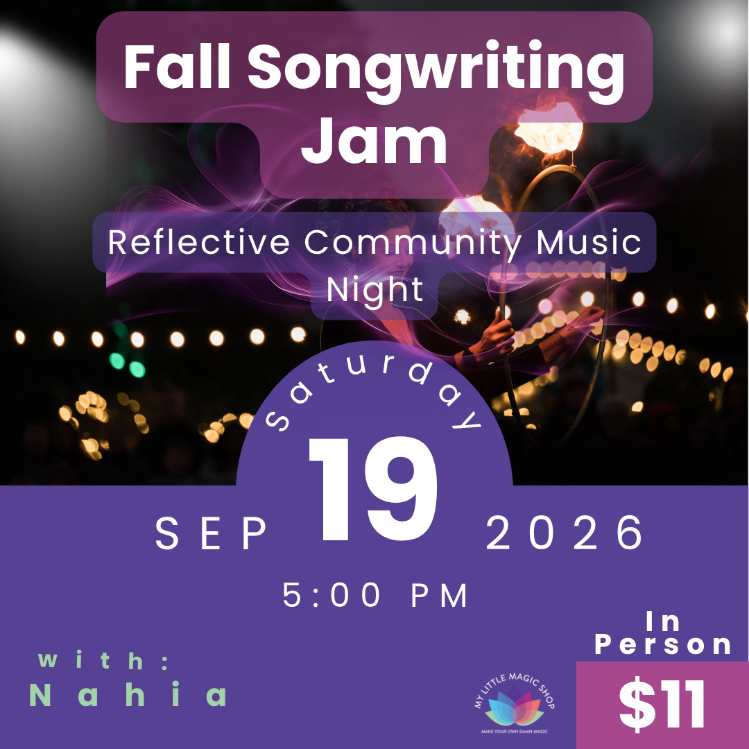 Fall Songwriting Jam with Nahia Orla September 19 event flyer