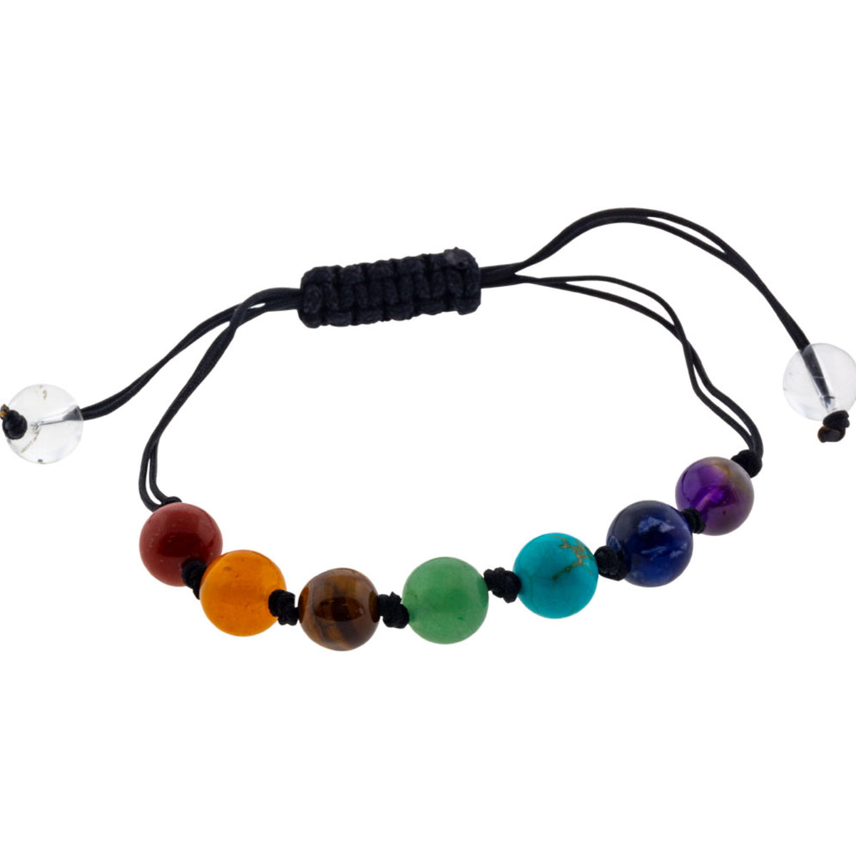 7 Chakra Round Bead Adjustable Bracelet