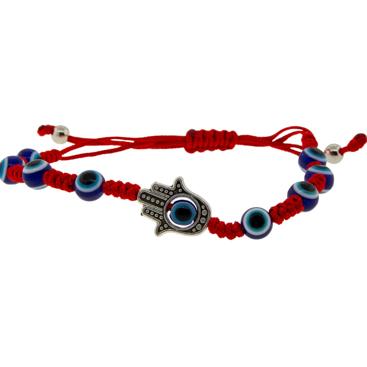 Red Rope Evil Eye With Fatima Hand Adjustable Bracelet