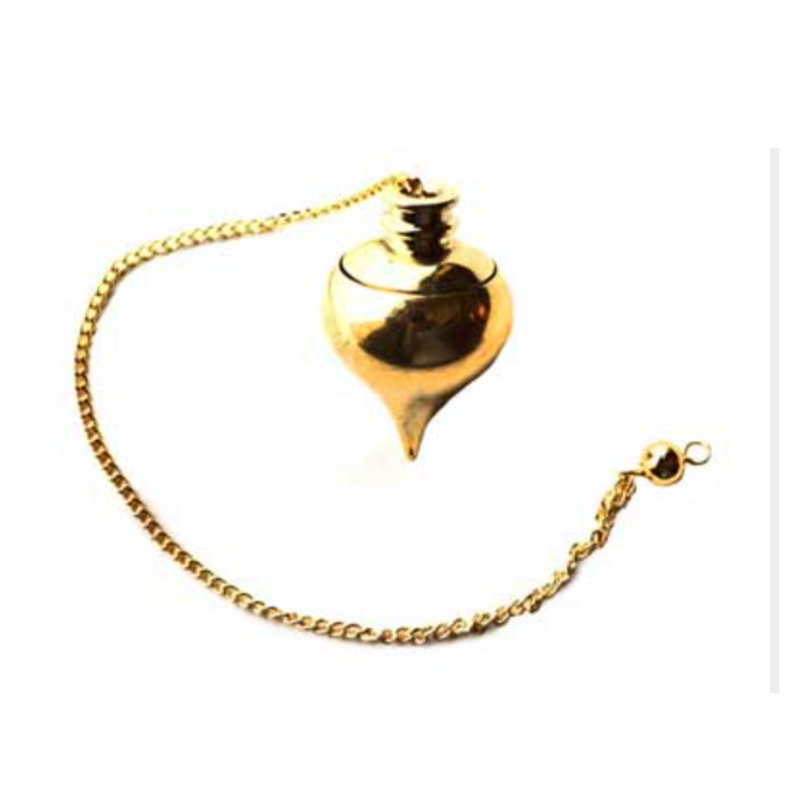 Gold Plated Pendulum with Compartment: Unlock Gilded Wisdom, Store Secrets in Style