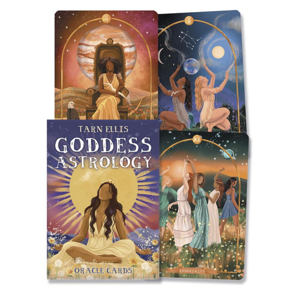 Goddess Astrology Oracle Cards deck box and cards