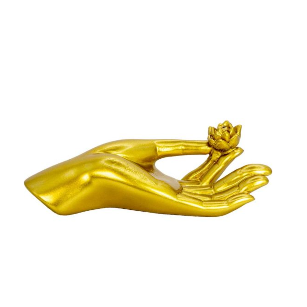 Gold Lotus Mudra Hand Incense Holder | Meditation
