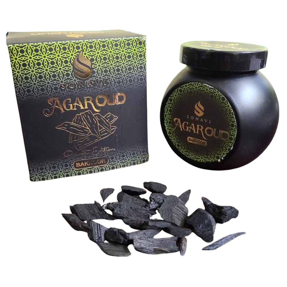 Sonavi Agar Oud bakhoor incense chips, 40g jar