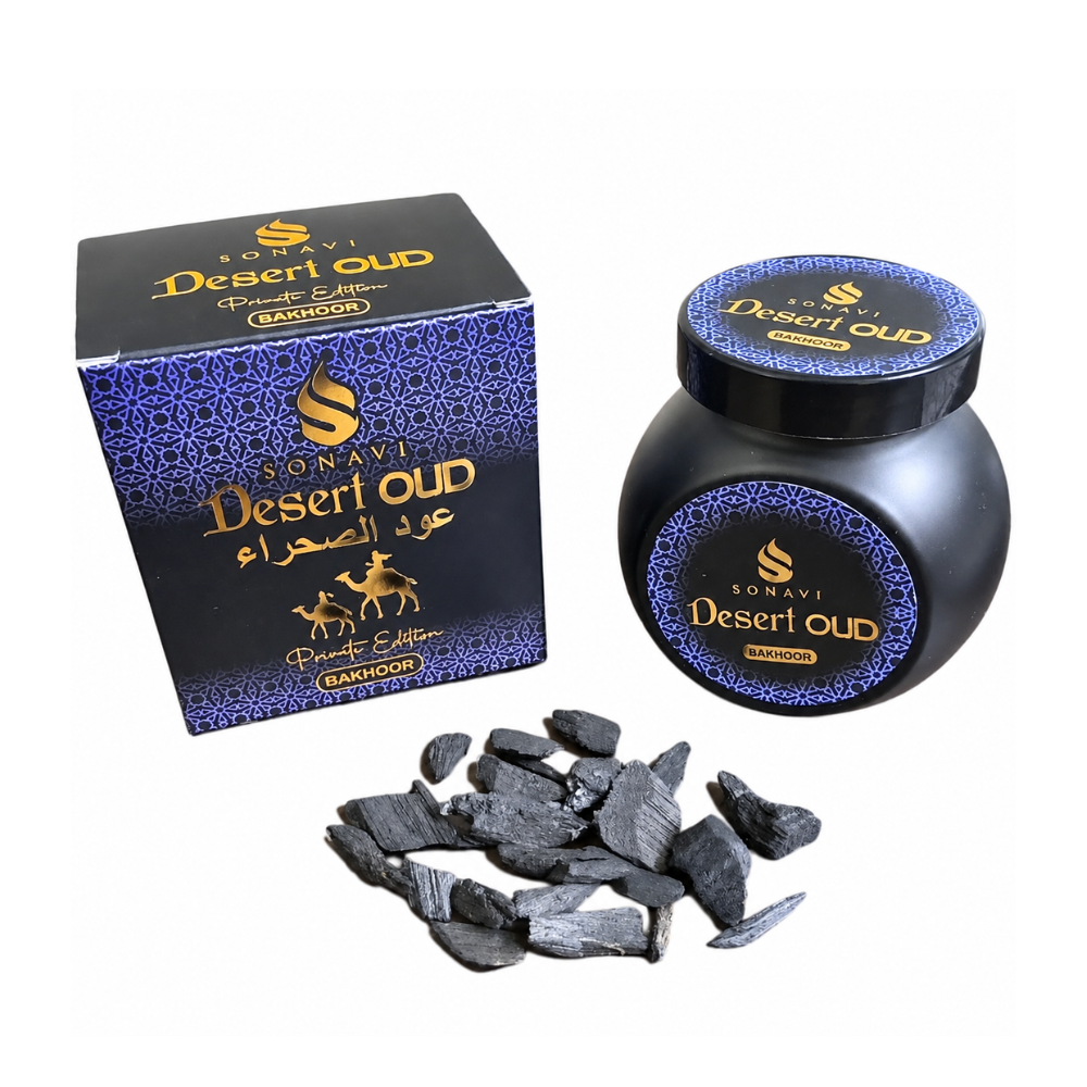 Sonavi Sandal Oud bakhoor incense chips, 40g jar