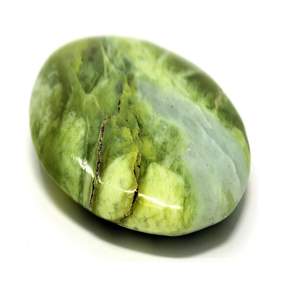 Infinite Serpentine crystal with soft green patterns