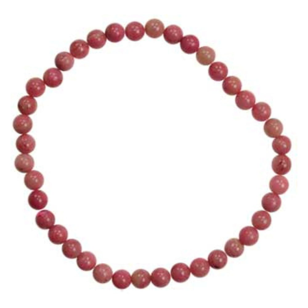 Rhodonite 4mm Bead Gemstone Bracelet