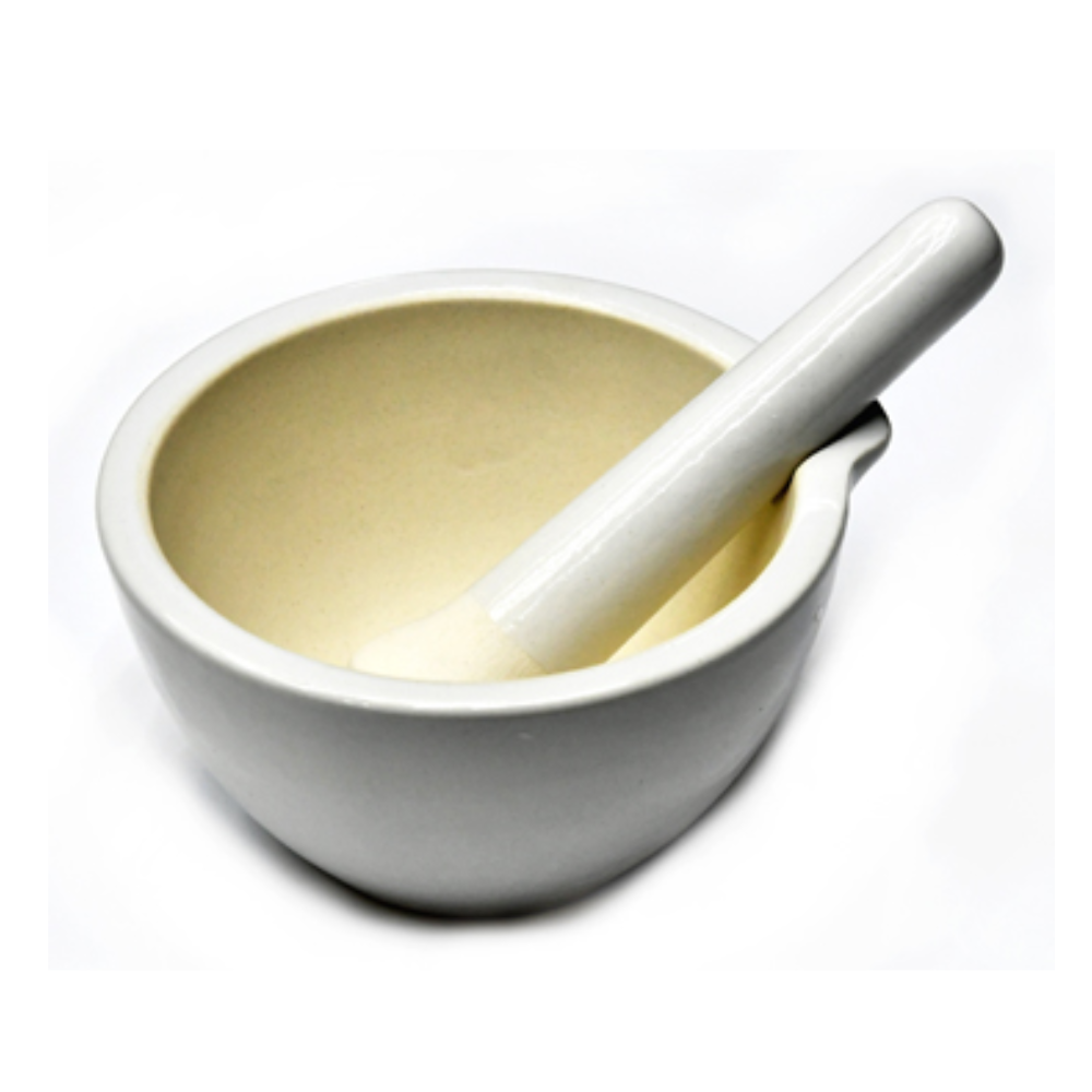 White Ceramic Mortar and Pestle set