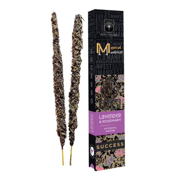 Lavender & Rosemary Success Magical Manifest Artisanal Incense Sticks – Handcrafted incense for focus, achievement, and prosperity rituals.

