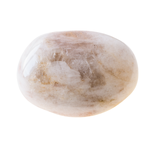 Natural moonstone crystal with luminous iridescent glow
