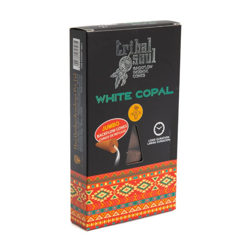 Tribal Soul White Copal Backflow Incense Cones