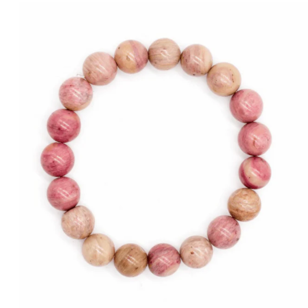 Rhodochrosite 8mm Bead Gemstone Bracelet