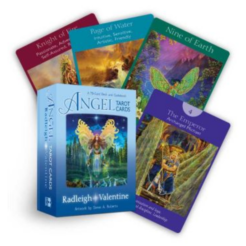 Angel Tarot Cards: A 78-Card Deck and Guidebook Cards by Radleigh Valentine 