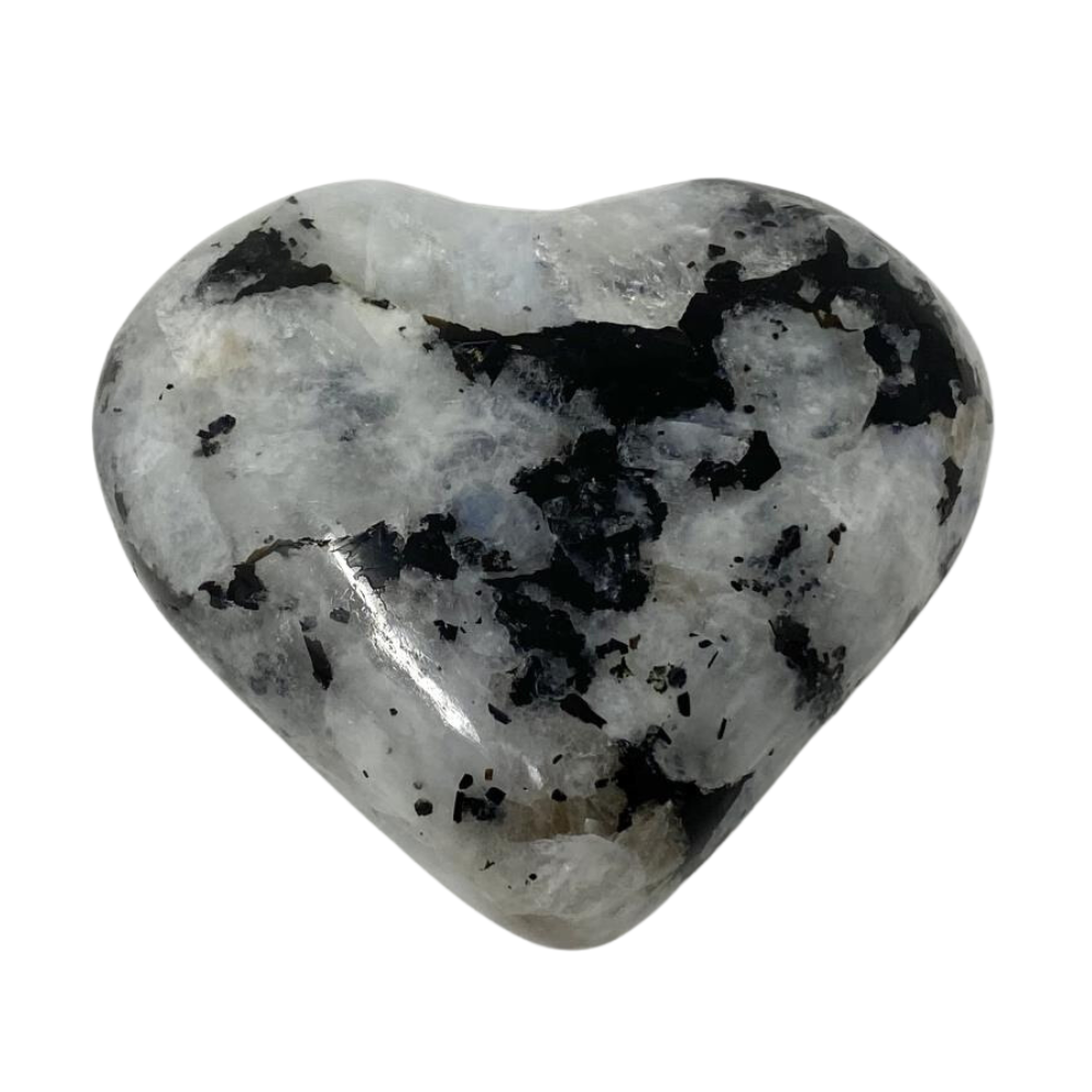 Rainbow Moonstone Puffed Heart