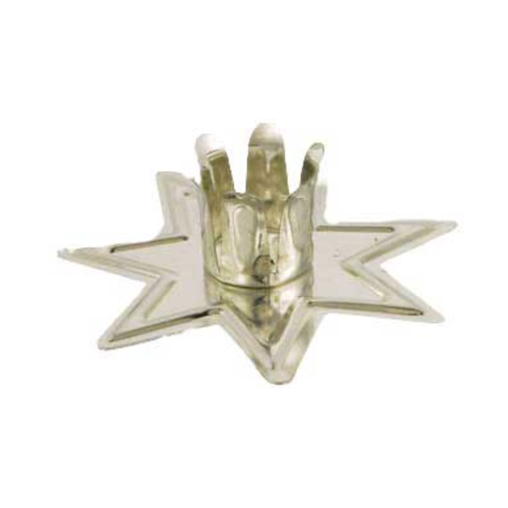 Star Silver Metal Ritual Candle Holder