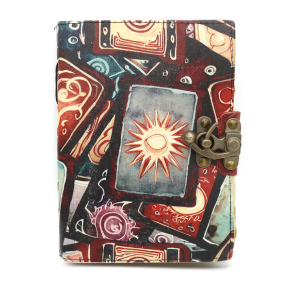 Mystical Deck Leather Journal | Tarot & Oracle Card Spread Grimoire