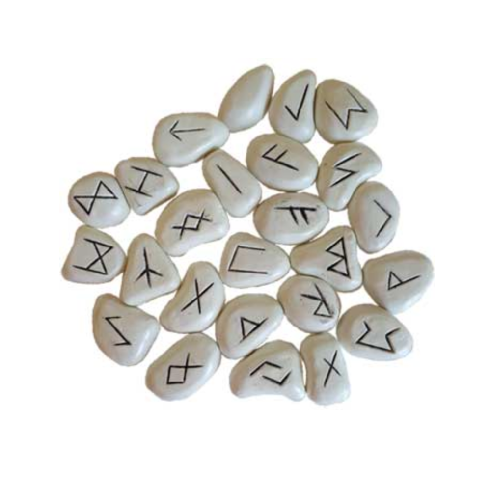 White Resin Rune Set