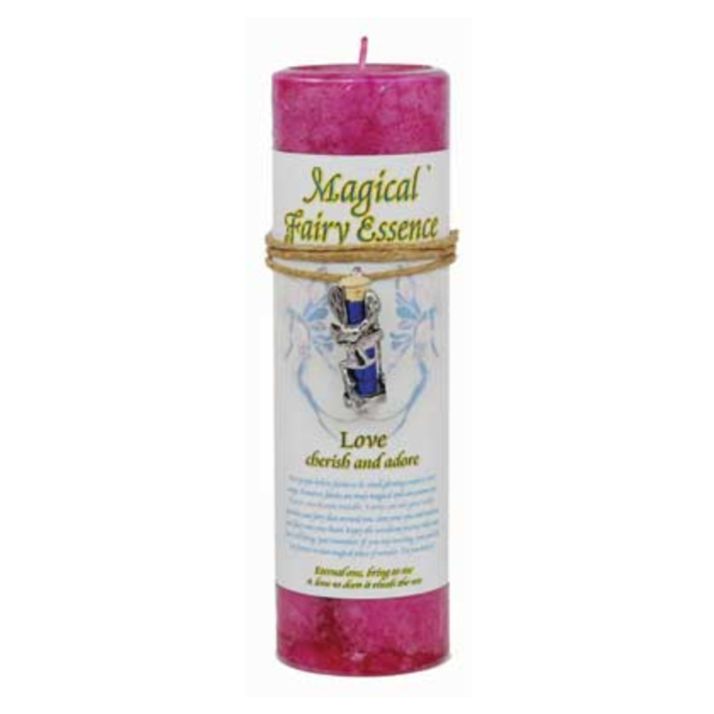 Love Pillar Candle with Fairy Dust