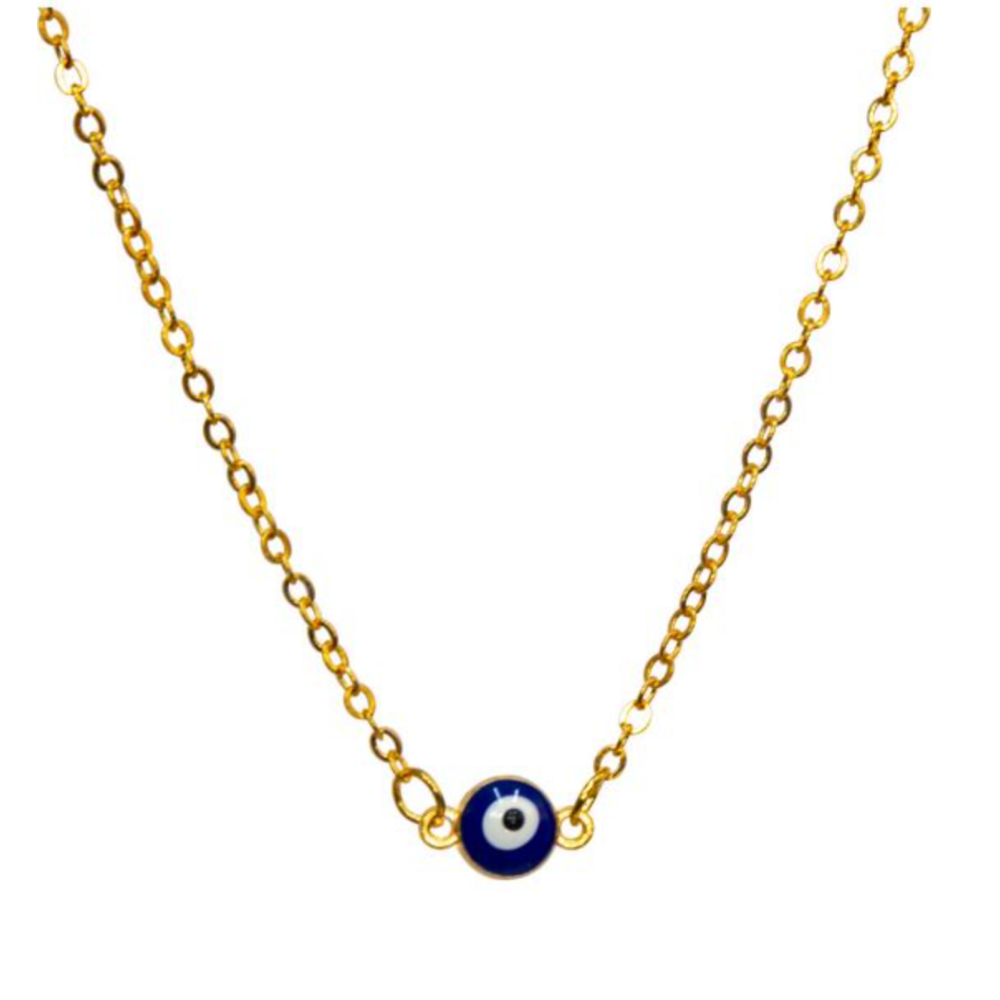 Gold Mini Evil Eye Protection Necklaces