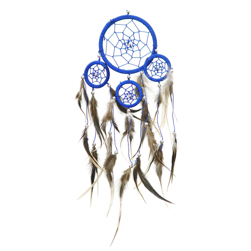 Blue Brown Feather Dreamcatcher