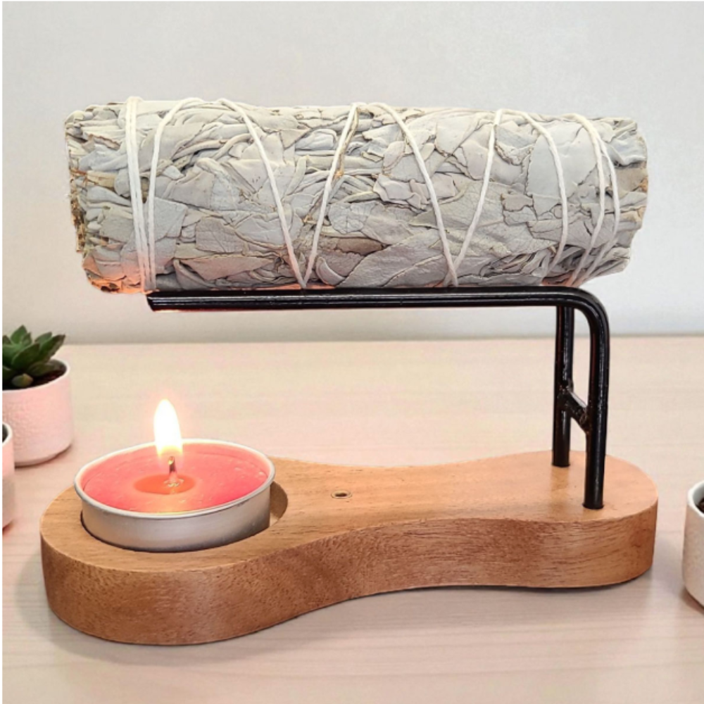 3 in 1 Sage Incense Burner and Candle Holder