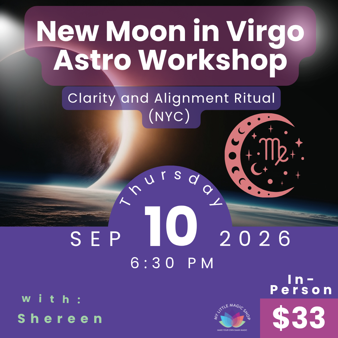 New Moon in Virgo Astro Workshop September 10 event flyer