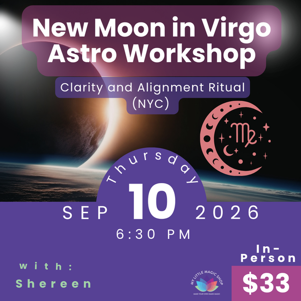 New Moon in Virgo Astro Workshop September 10 event flyer