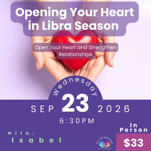 Opening Your Heart in Libra Season (Fall Equinox) September 23 event flyer