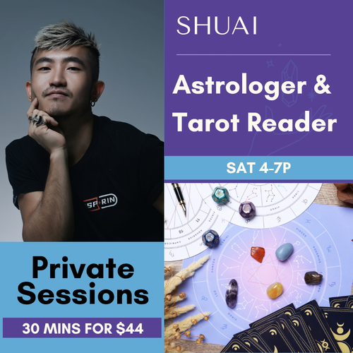 Astrology and tarot readings with Shuai Wang, in-person at My Little Magic Shop