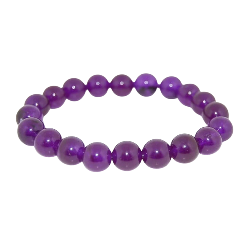 Purple Agate 8mm Bracelet with polished beads, designed for balance, grounding, and spiritual awareness.