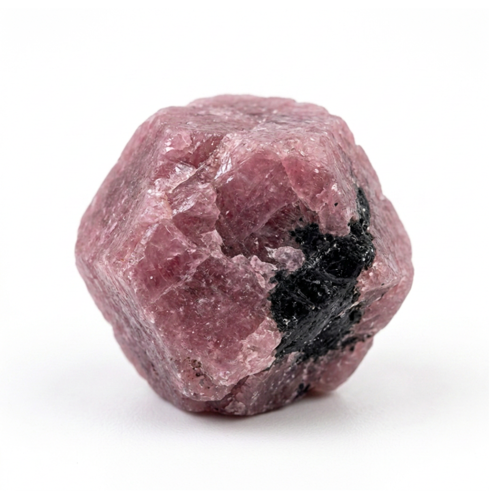 Rough hexagonal Ruby crystal with natural matrix