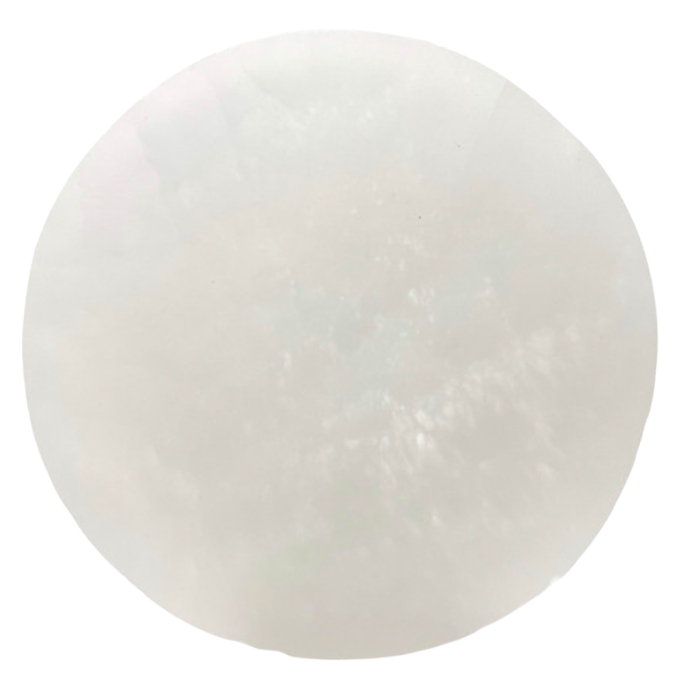 4 inch round selenite charging plate for crystals