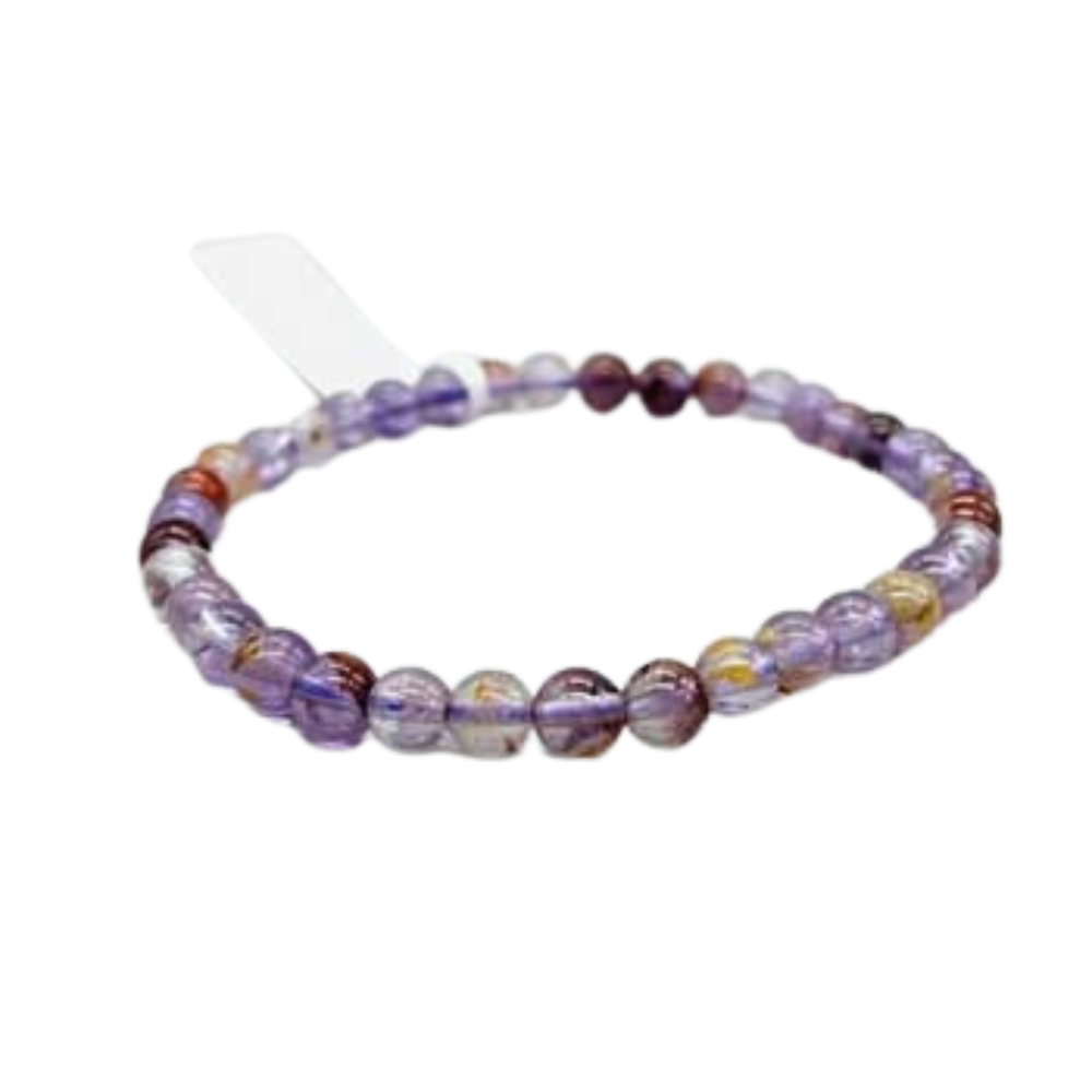 Awaken your intuition and amplify your energy with this Super Seven 4mm Bead Bracelet. A rare, high-frequency crystal blend for spiritual growth, protection, and divine connection.