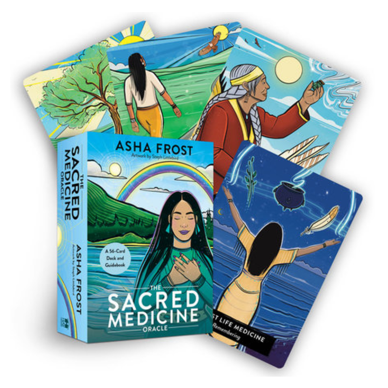 The Sacred Medicine Oracle deck box and cards