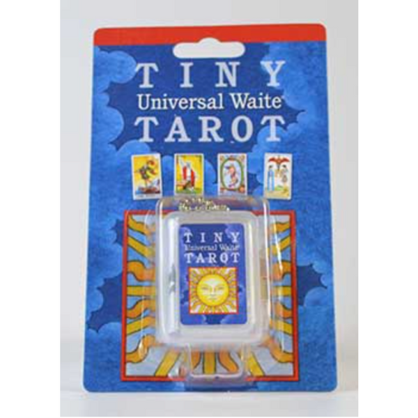 Image of the Tiny Tarot Key Chain (Universal Waite Tarot) by Smith & Hanson-Roberts, showcasing the miniature deck with vibrant illustrations in a durable keychain case.