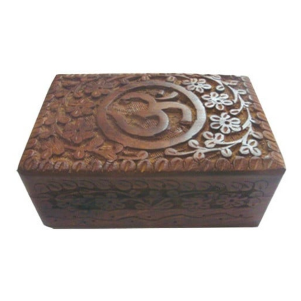 Om Wooden Tarot Storage Box
