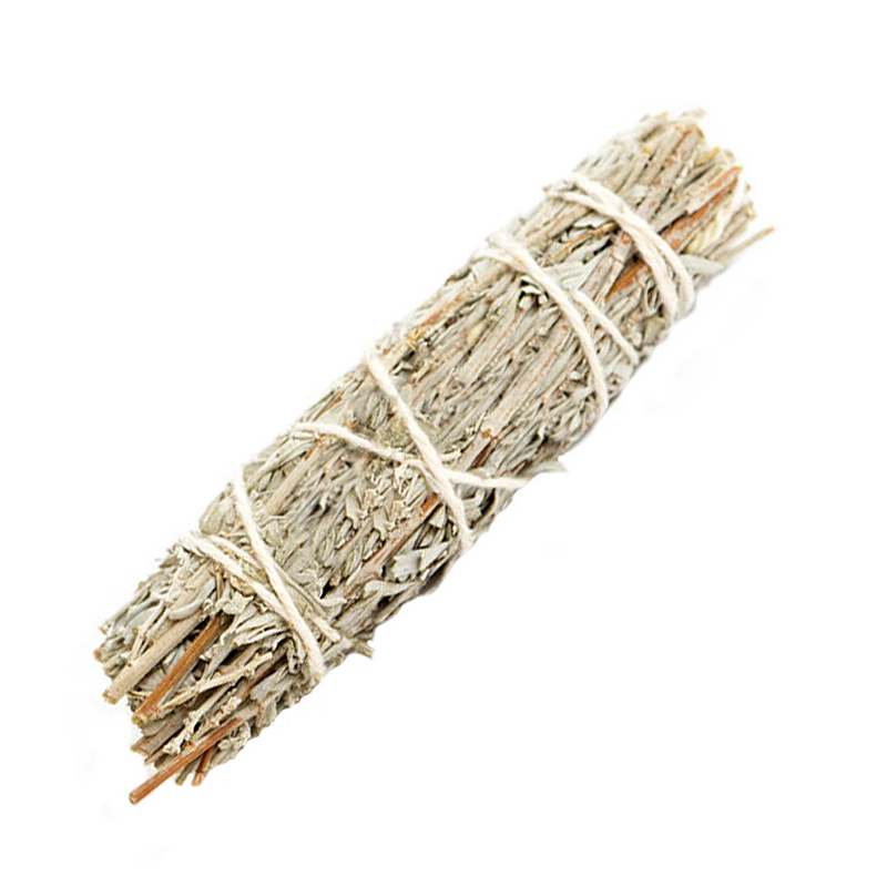 White Sage & Frankincense Smudge Stick 4" 🌿🕯️ – natural cleansing bundle for purification, protection, and spiritual blessing