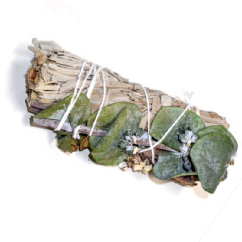 Soothe your space and spirit with a 4" White Sage, Lavender & Eucalyptus Smudge Stick. Perfect for clearing negativity, calming the mind, and uplifting the soul.