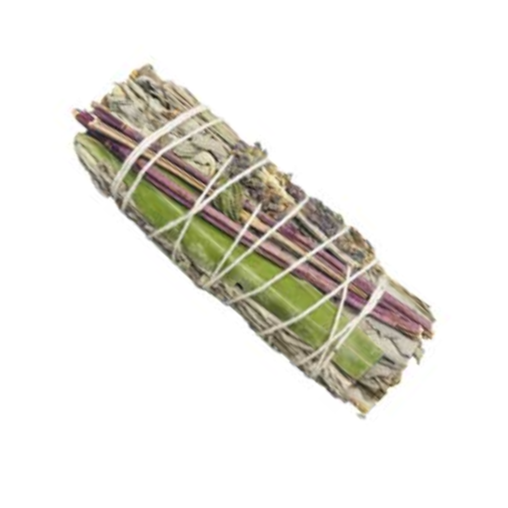 Cleanse your space and spirit with a 4" White Sage & Seven Herbs Smudge Stick. A powerful herbal blend for protection, love, clarity, and spiritual balance.
