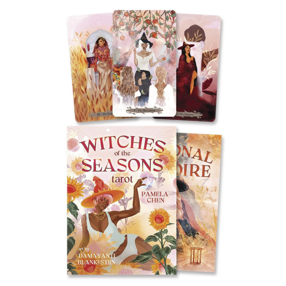 Witches of the Seasons Tarot deck box and cards