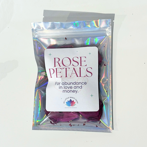 Loose dried red rose flower petals—perfect for rituals, love spells, spiritual baths, and altar offerings.