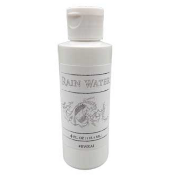 4oz bottle of Rain Water, a ritual tool for enhancing purification, renewal, and emotional clarity in magical practices.