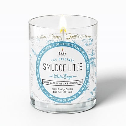 White Sage Smudge Cleansing Candle by Smudge Lites