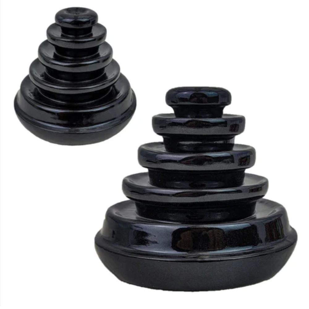 White ceramic Water Circle backflow incense burner with three concentric tiers and smoke waterfall effect—used for ritual, meditation, and mindful ambiance