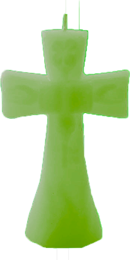 Small Green Cross Candle (4") | My Little Magic Shop