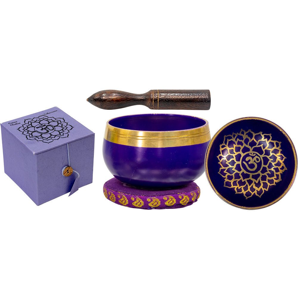 Mini Chakra Singing Bowl Purple - Crown | My Little Magic Shop